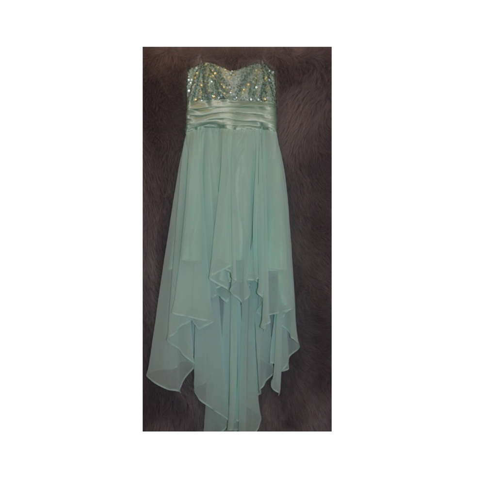 Strapless high low dress